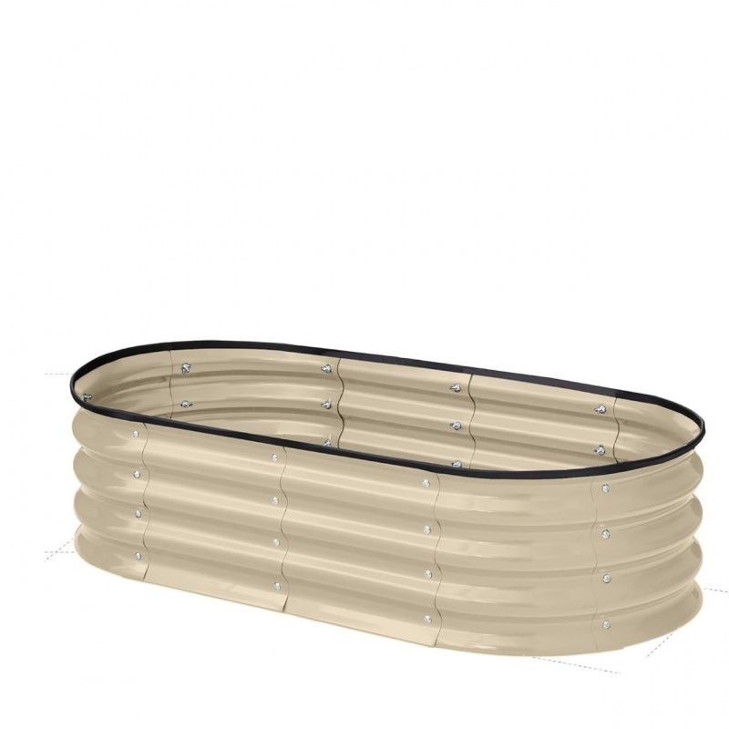 Smart Garden Storage - 1 ADET Oval Şekilli Galvanizli Çelik