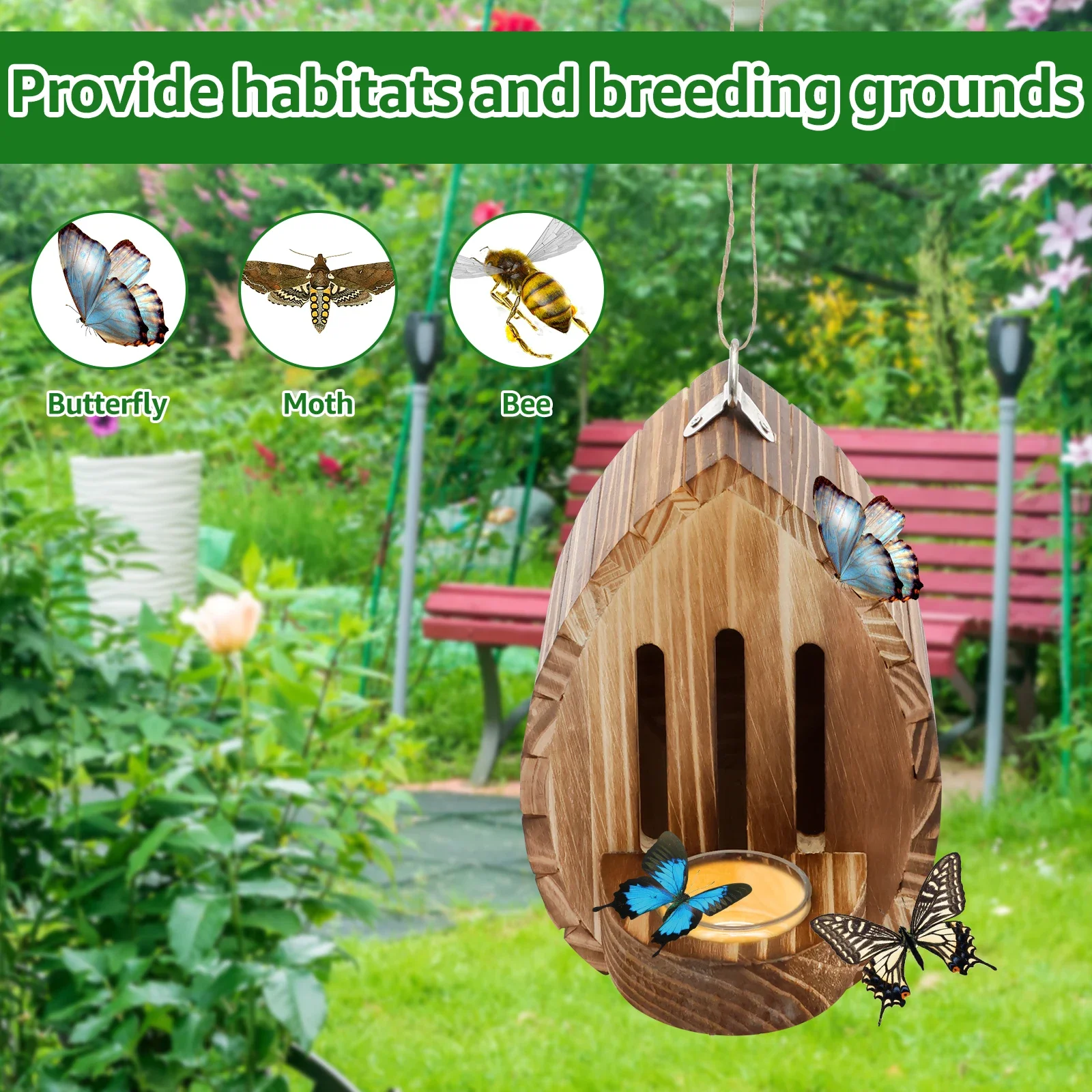 Asılı Ahşap Arı Evi Kelebek Be - Smart Garden Storage incelemesi ve fiyatı