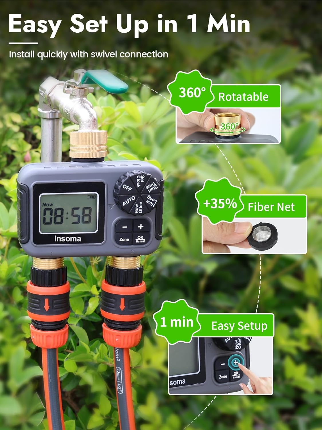 Çift Çıkışlı Akıllı Sulama Sul - Smart Garden Sphagnum Moss incelemesi ve fiyatı