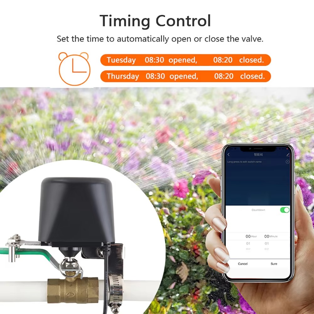 Tuya Zigbee veya Wifi Su Vanas - Smart Garden Instructions incelemesi ve fiyatı