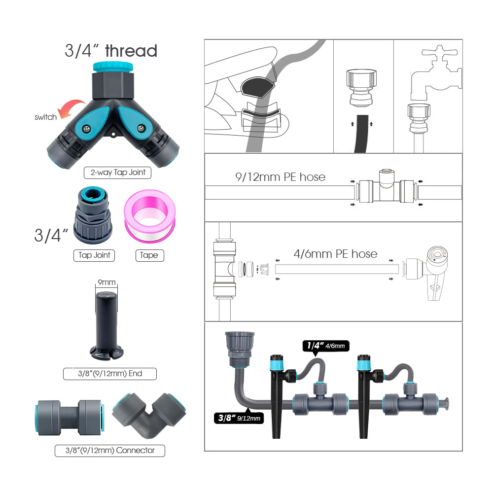 3/8 inç Bubbler Bahçe Sulama S - Smart Garden Tower incelemesi ve fiyatı