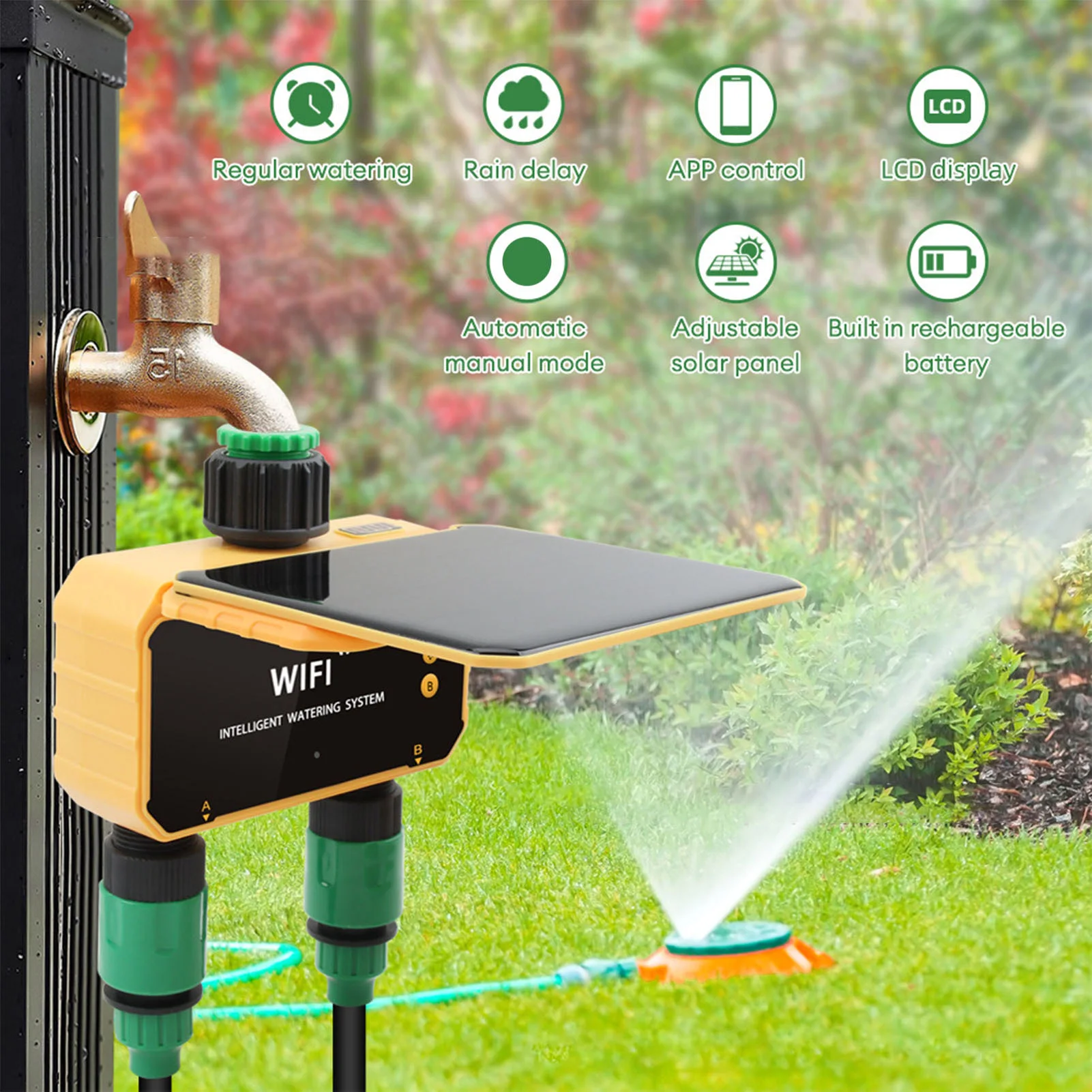 Güneş enerjili WiFi akıllı sul - Smart Garden Watering incelemesi ve fiyatı